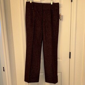 Bisou Bisou Women’s Rich Bordeaux Dress Trousers sparkly